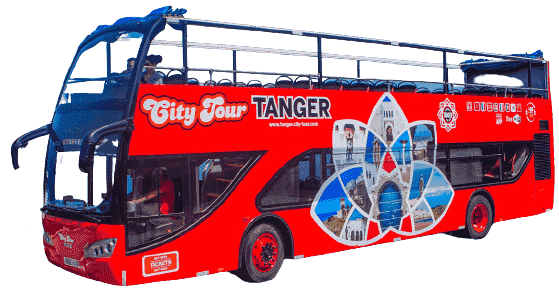 Bus touristique rouge Tanger